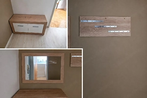 Garderoben-Set in Eiche-Optik zu verschenken