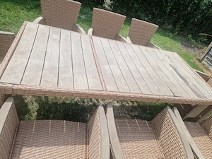 Gartenmöbel mit 8 Stühle und 8 Sitzkissen Bild 3