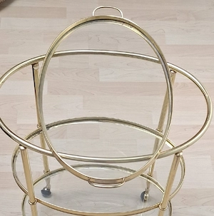antiker Servierwagen Gold Bild 3