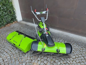 Zipper ZI-KM1000 Benzin-Kehrmaschine + Schneeschild   wie neu Bild 2
