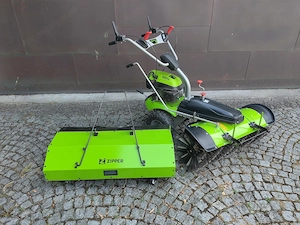 Zipper ZI-KM1000 Benzin-Kehrmaschine + Schneeschild   wie neu Bild 3