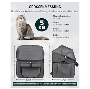 Katzenfahrradkorb, Hundefahrradkorb Bild 2