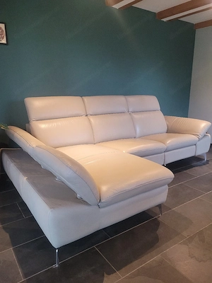 Echtleder Sofa mit mit elektrischer Relaxfunktion Bild 2