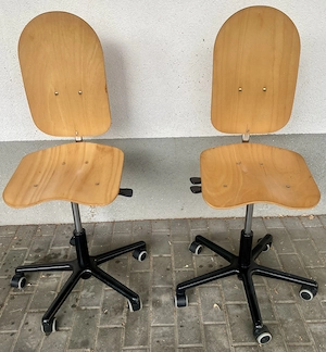 Büro Schreibtischstuhl von THERGOfit (D) ergonomisch Buche Stahl individuell verstellbar
