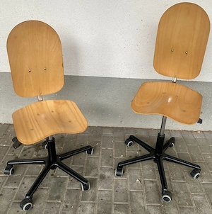 Büro Schreibtischstuhl von THERGOfit (D) ergonomisch Buche Stahl individuell verstellbar Bild 2