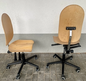 Büro Schreibtischstuhl von THERGOfit (D) ergonomisch Buche Stahl individuell verstellbar Bild 3