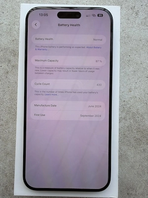 Apple IPhone 15 Pro Max 256GB Schwarz 87% Akku Gesundheit Bild 8