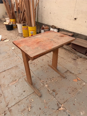 Schulpult Holz Bild 2