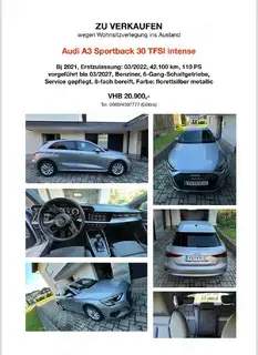 Audi A3 Sportback 30 TFSI Intense Bild 9