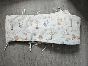 Baby Nestchen   Bettumrandung 420 cm - Süßes Waldtiere-Motiv - Top Zustand!  Bild 2