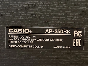 Casio Celviano Digitalpiano AP-250BK, Schwarz Bild 3