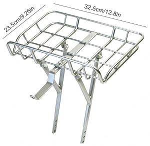 Frontgepäckträger, -Korb, Metall, mit Gepäcknetz, für 20 Zoll Fahrräder Bild 2