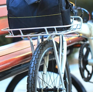 Frontgepäckträger, -Korb, Metall, mit Gepäcknetz, für 20 Zoll Fahrräder Bild 3