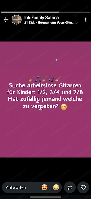 Schülergitarren gesucht. 