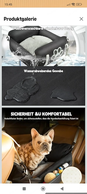 Hunde-Sitz fürs Auto neu! Bild 3