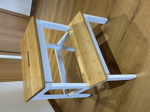 Tritthocker Holz Weiß Bild 2