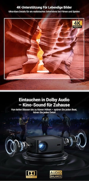 LED 4K Multimedia Projektor Bild 5