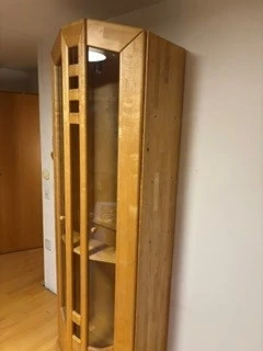 Holz Wohnzimmer Glasvitrine Bild 2