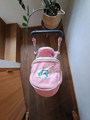 Puppenwagen in Pink für Kinder Bild 2