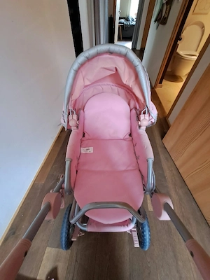 Puppenwagen in Pink für Kinder Bild 4