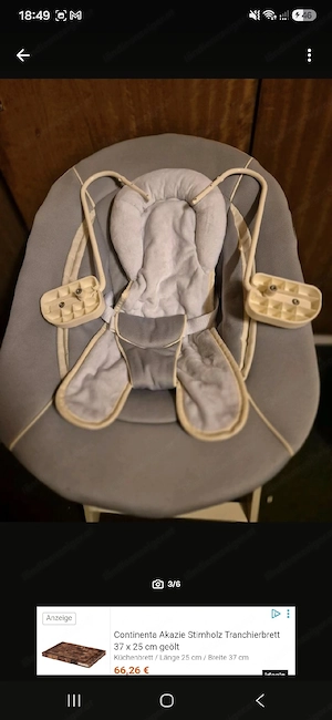 Hauck Alpha+ Hochstuhl   Komplettset mit Essbrett & Baby-Liegeeinsatz Bild 4