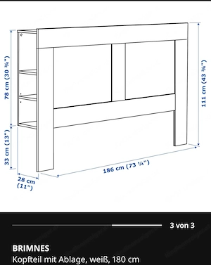 Ikea brimnes 180x200cm Bild 5