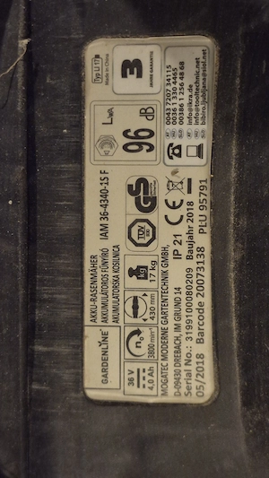 Akku für Gardenline Rasenmäher zu verschenken Bild 3