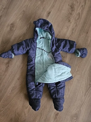 Ergee Baby Skianzug   Schneeanzug   Winteroverall Gr. 68 (4-6 Monate)   Blau mit süßem Hund Bild 2