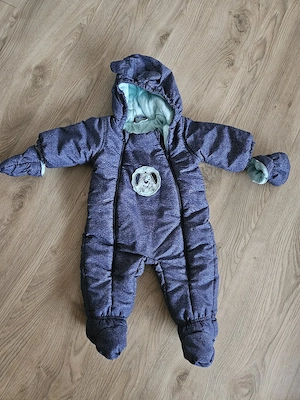 Ergee Baby Schneeanzug   Winteroverall Gr. 68 (4-6 Monate)   Blau mit süßem Hund