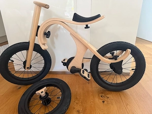 Laufrad 3-in-1 aus Holz inkl. Fahrradpedal-Erweiterung