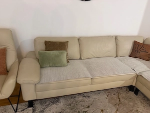 Ecksofa aus Leder farbe besch 