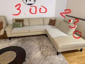 Ecksofa aus Leder farbe besch  Bild 3