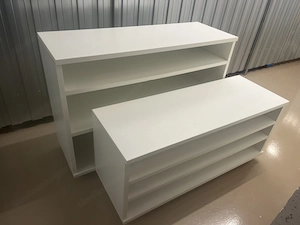 Schuhregale weiß mit Rollen Bild 8