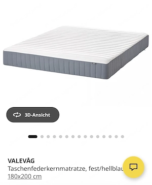 Schlafmatratze von Ikea (Taschenfederkeratratze) 