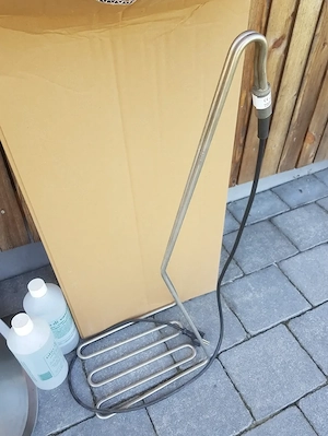 Saftfass 110l aus Edelstahl von Speidel.