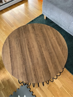 Couchtisch, Wohnzimmertisch, runder Tisch, Ablage Bild 2