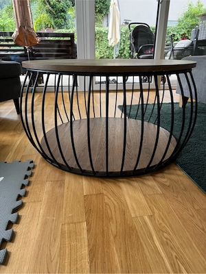 Couchtisch, Wohnzimmertisch, runder Tisch, Ablage Bild 3