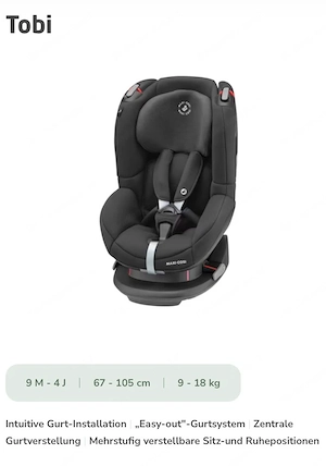 Kindersitz Maxi Cosi Tobi Bild 2