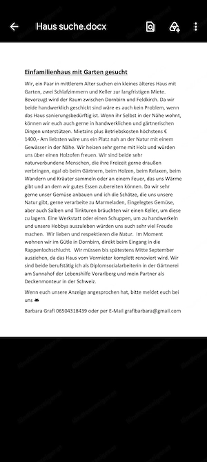 Dringend Haus mit Garten zum freien gestalten gesucht