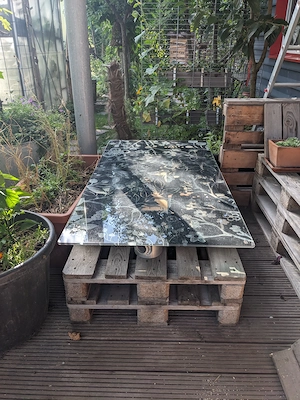 Glasplatte für Tisch oder ganzer Palettentisch Bild 5