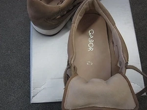 Damen Gabor Sneaker Gr. 35 2,5 Nubukleder Mesh mit Karton BEIGE BRAUN. NEU! Bild 5