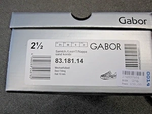 Damen Gabor Sneaker Gr. 35 2,5 Nubukleder Mesh mit Karton BEIGE BRAUN. NEU! Bild 6