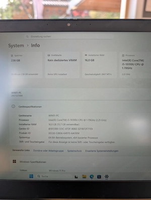 Lenovo ThinkPad T15 Gen 1 - Intel Core i5-10310U 16 GB RAM, 256 GB NVMe SSD, 15,6" Full HD, Bild 6
