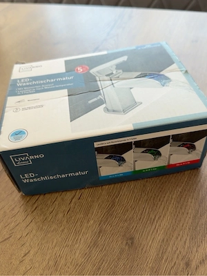 Livarno Home LED-Waschtischarmatur mit Wasserfall-Auslauf - neu