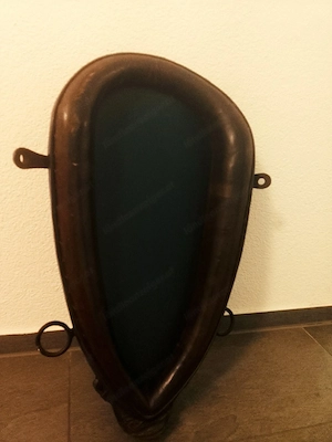 Leder Spiegel antik Bild 2