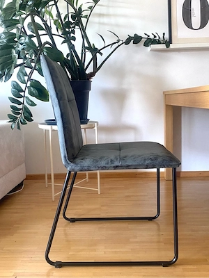 2x Design Esszimmerstühle   Grau Anthrazit   sehr bequem Bild 3