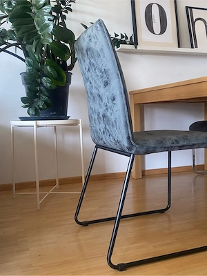 2x Design Esszimmerstühle   Grau Anthrazit   sehr bequem Bild 4