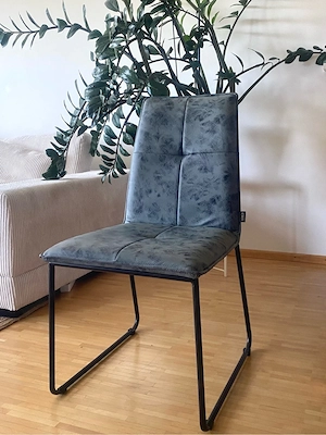 2x Design Esszimmerstühle   Grau Anthrazit   sehr bequem Bild 2