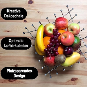 Obstschale aus verchromtem Edelstahl (NEU)