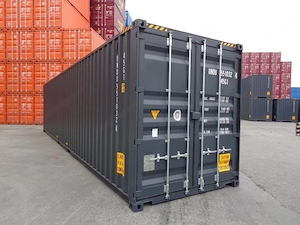 40 Fuß High Cube Seecontainer   12 Meter   one Way   RAL 7016 Anthrazit Bild 3